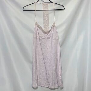 NWT GAP BODY SIZE SMALL OATMEAL COLOR SHORT NIGHTGOWN LOUNGE DRESS LACE T BACK